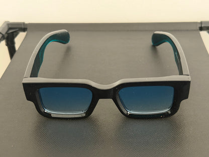 BLUE GLASSES - BLACK LOGO