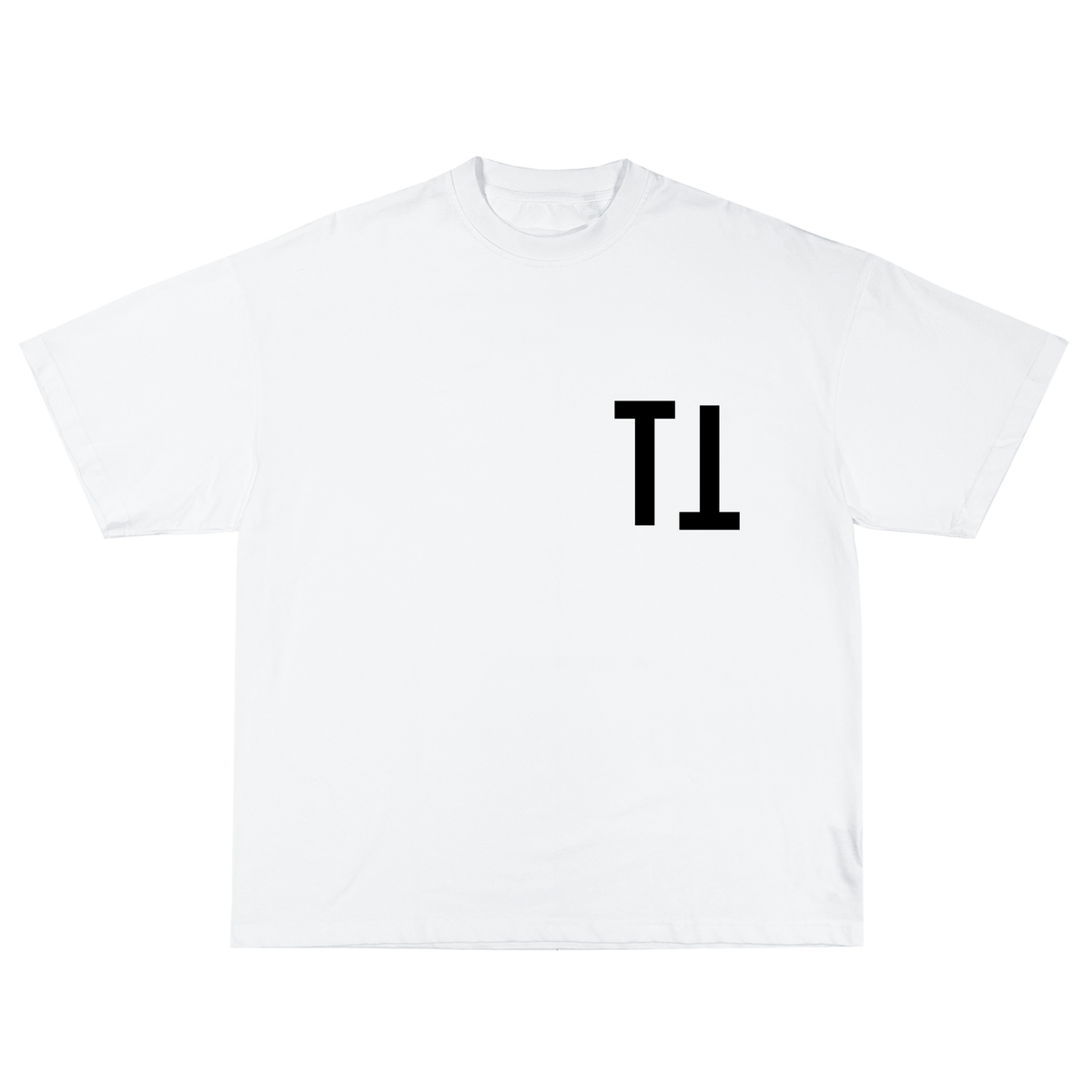 Black Dragon T-shirt in white, front view