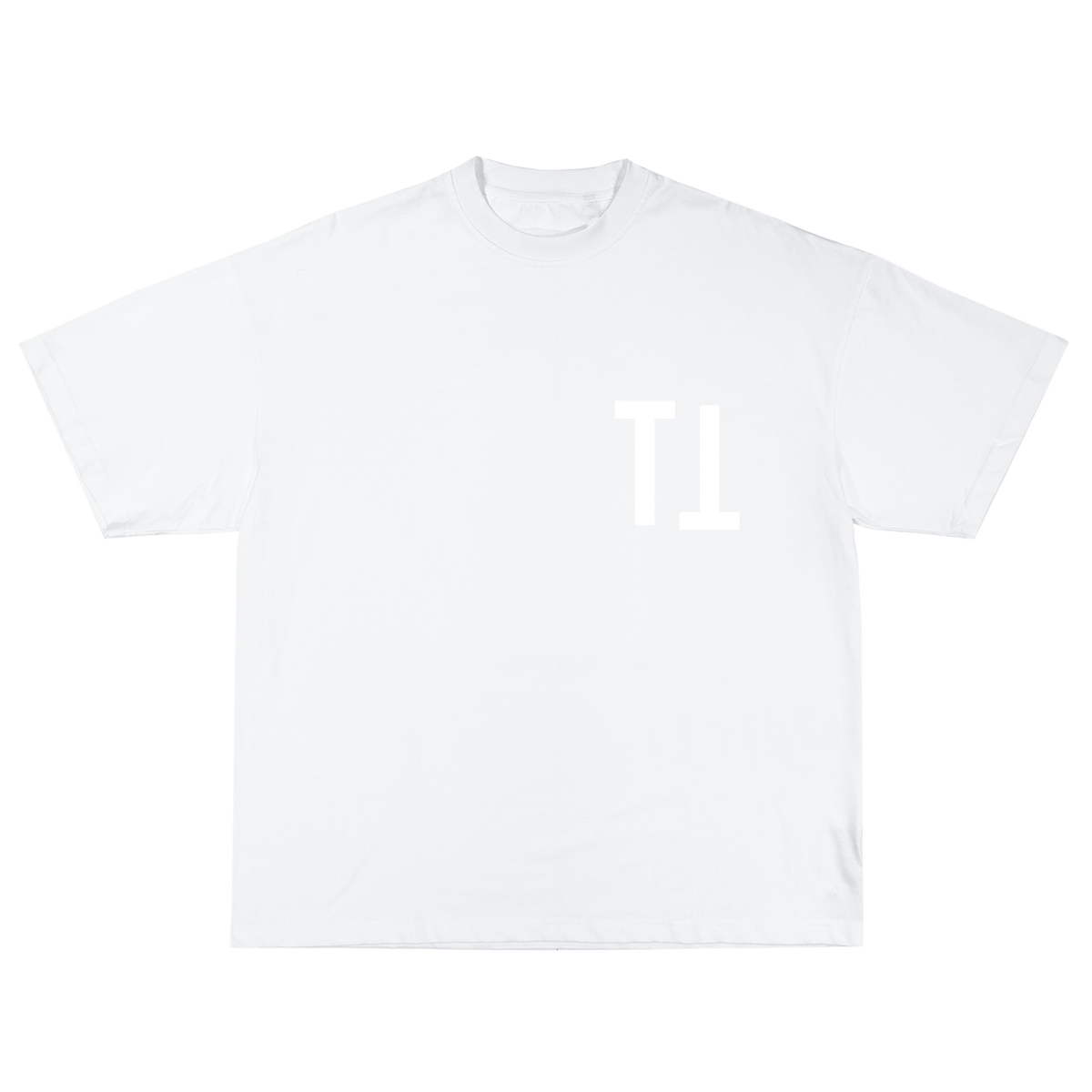 White Dragon T-shirt in white, front view